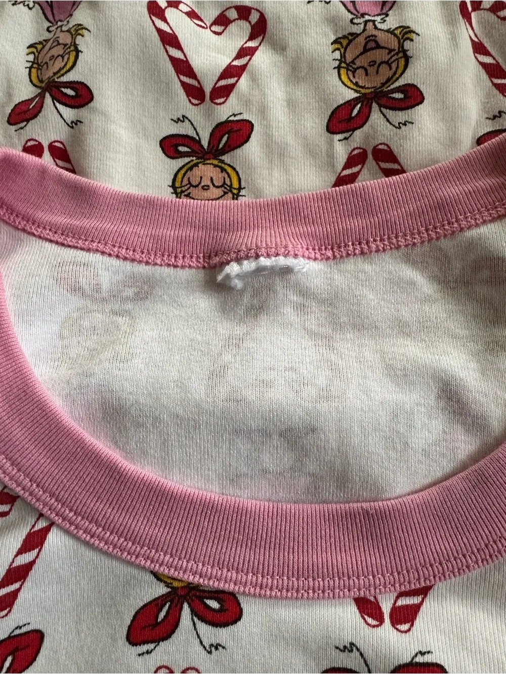 Hanna Andersson x The Grinch Cindy Lou Who Pink Red Stripe Pajama Top Medium